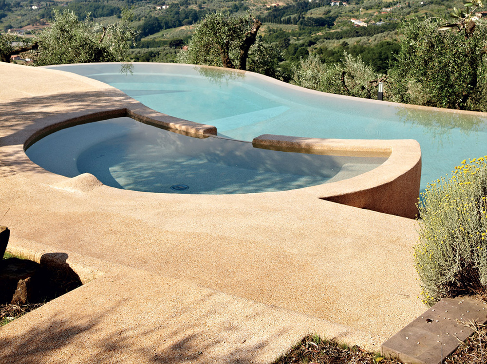 bordo piscina in sassolavato